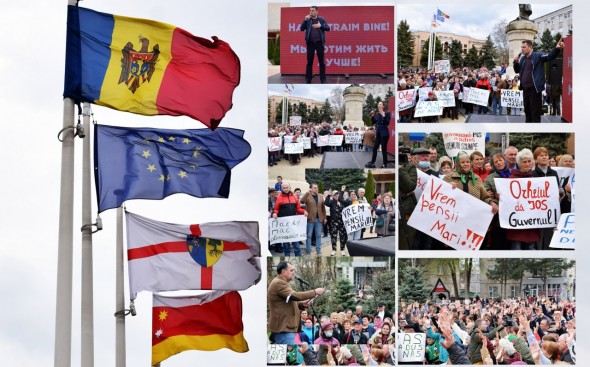 FOTO // Partidul „ȘOR” a organizat proteste în toată țara. Peste 50 de mii de oameni au participat la manifestație